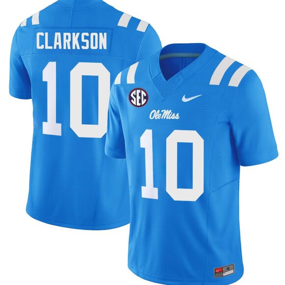 Mens Youths Kids Womens Pierce Clarkson Blue Vapor Stitched Jersey